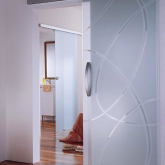 Стъклена врата към спалнята