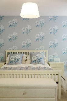 Сив флорален тапет