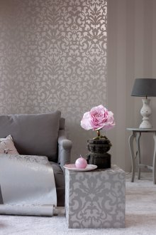 Сив нетъкан тапет