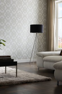 Сив тапет с геометрични шарки.