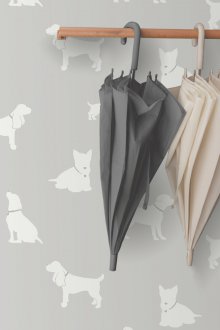 Сив тапет с модел на кучета