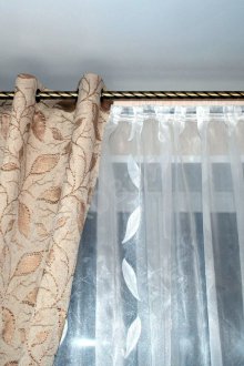 Метален прът завеси