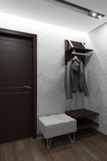 Gray textured wallpaper for the hallway