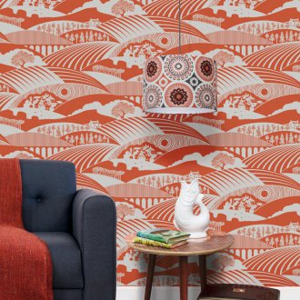 Оранжев тапет в етнически стил