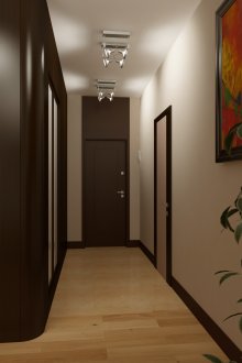 Cream wallpaper for the hallway