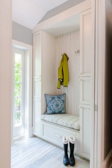 White striped wallpaper for hallway