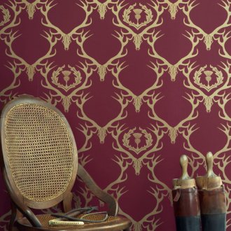 Златен тапет с бордо