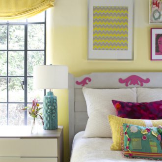 Австрийски жълти завеси