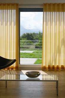 Жълти памучни завеси