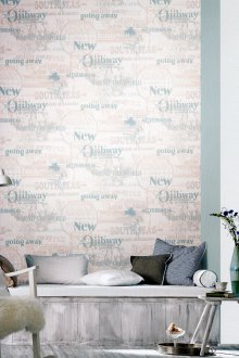 Тапети със сини надписи