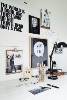 Надписът на стената в офиса