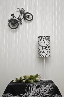 Silvery striped wallpaper for the hallway