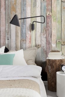 Тапет под дървото в спалнята