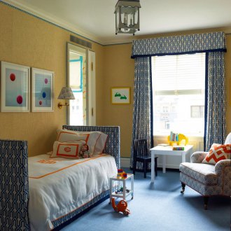 Завеси за момче с геометричен принт