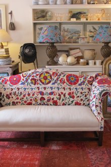 Cozy small boho style living room