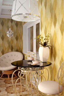 Златен тапет с ромби