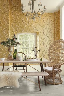 Gold Shabby Chic Wallpaper