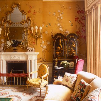 Златен текстилен тапет