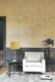 Жълт тапет на Арт Нуво