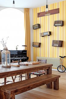 Жълт райета тапет