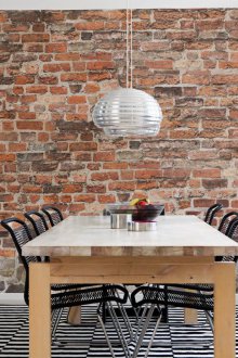 Тапет таванско помещение под тухла