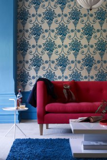 Арт нуво сини тапети