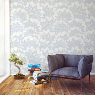 Пастелно син тапет