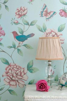 Син тапет с модел