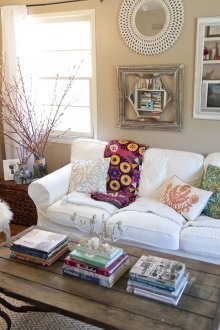 Boho style living room furniture