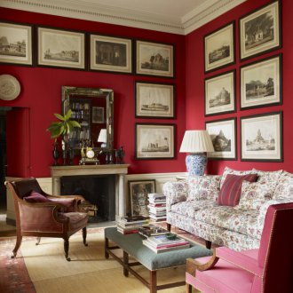 Червен обикновен тапет