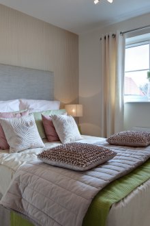 인테리어의 베이지 벽지