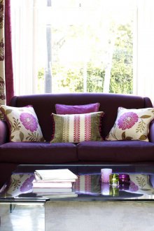 Комбинирани завеси с цветя