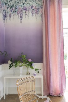 라일락 면 커튼