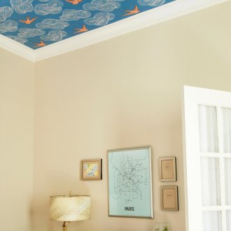 Тапет на тавана в хола