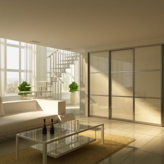 Вграден крем гардероб