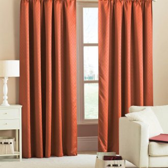 Класически оранжеви завеси