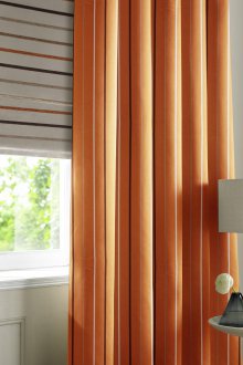 Оранжеви комбинирани завеси