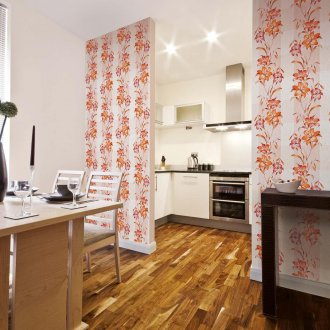 Washable wallpaper with flowers