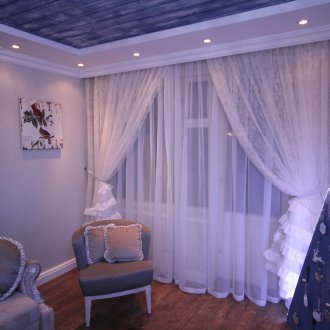 Cortinas de velo blanco