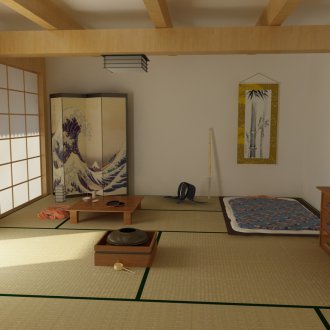 Japanese bedroom lighting