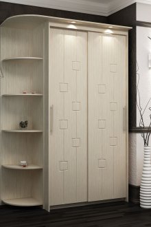 Дървен гардероб с шарка