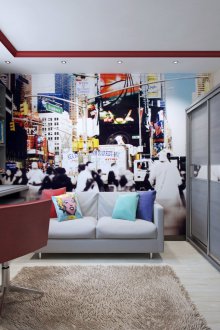 Wall mural on the wall in a teenager's room