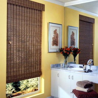 Cortinas de bambú estrechas