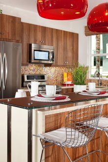 Bar di meja countertop dan sarapan di dapur