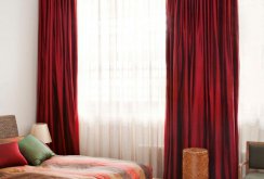 Satin Burgundy Curtains