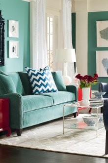 Тюркоазен двоен диван