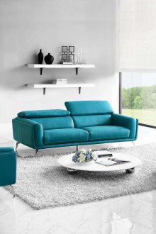 Тюркоазен диван от еко кожа
