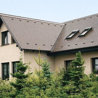 Фасада от жълта клинкерна тухла