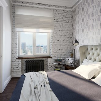 Таванска стена в спалнята