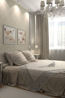 Тапет на стената в спалнята